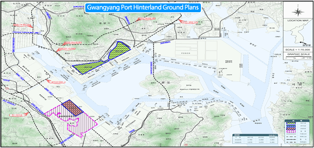 Gwangyang Port Hinterland Ground Plans