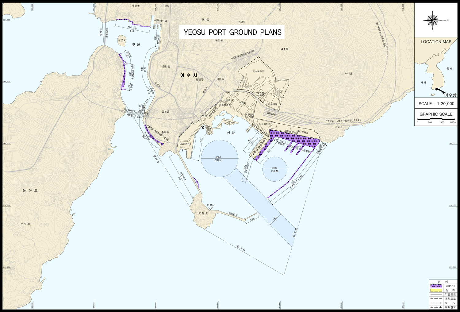 Yeosu port ground plans