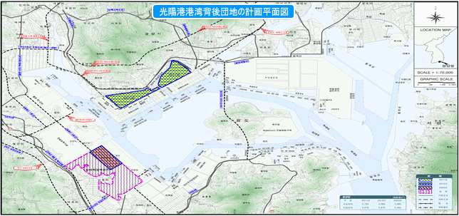 Gwangyang Port Hinterland Ground Plans